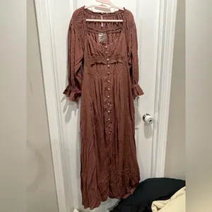 Free People Magdalia Maxi Dress Brown Size Medium thumbnail 5