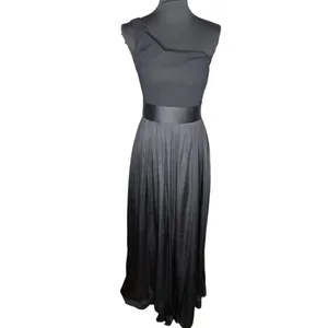 White by Vera Wang Black One-Shoulder Dress W/ Belt‎ Sash Size: 4 thumbnail 2