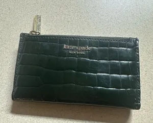 Kate Spade Biflold Wallet Leather Dark Green thumbnail 1