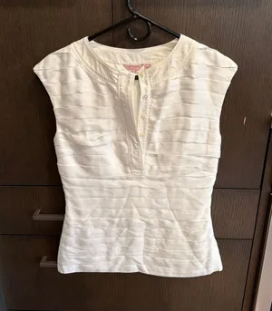 Ted Baker White Sleeveless Top button front women's 6 thumbnail 1