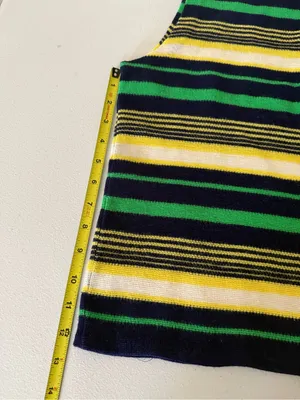 Vintage Old Made in Japan 100% Acrylic Fibre Sleeveless Striped Shirt knitted thumbnail 4