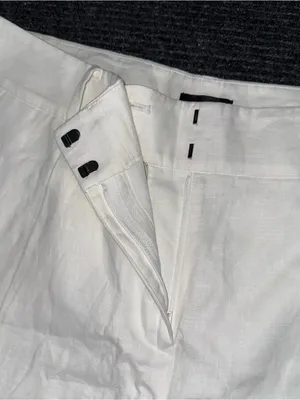 Talbots NWT Linen Pleated Bermuda Shorts Lined Coastal Resort Women's 14 White thumbnail 5