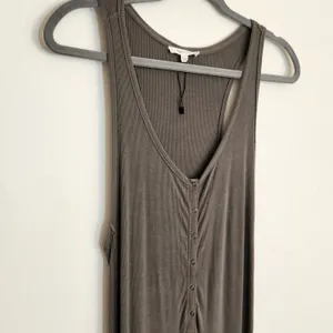 Splendid Olive Green Ribbed knit Sleeveless Fitted Maxi Dress Size Large thumbnail 2