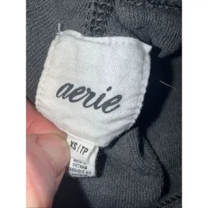 Aerie Sherpa Fleece Corset Jogger Charcoal Grey Terry Sweatpants Sz XS #769 thumbnail 4
