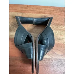 Cole Haan Country Slide Sandals Womens 7.5 Black Leather Block Heel Minimalist thumbnail 7