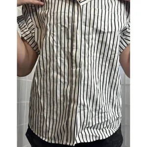 Frame‎ Revolve Linen Blend Striped Organic Short Sleeve Button Up Blouse Size XS thumbnail 4