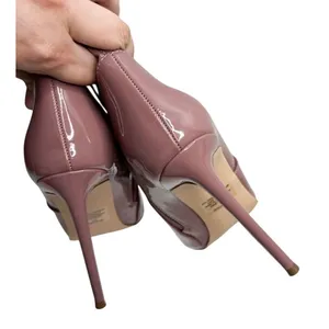 Steve Madden Viktory Mauve Pink Patent Over The Knee Stiletto Boots Size 9.5M thumbnail 7
