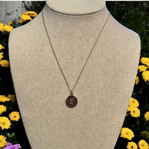 Kate Spade rose gold initial E necklace thumbnail 1