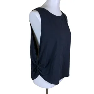 Athleta With Ease Muscle Twist Tank Athletic Yoga Workout Top Large Navy 602673 thumbnail 2