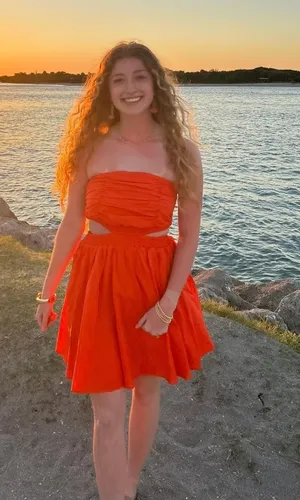 Mabel Burnt Orange Cutout Dress thumbnail 1