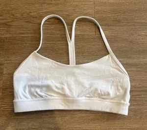 Lululemon Women’s Flow Y Nulu Sports Bra - White thumbnail 1