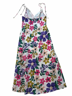 Here Comes the Sun Floral Tie-Strap Midi Dress thumbnail 2