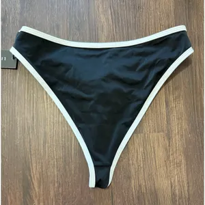 Lioness Swim Amour Top Soulmate Bottom Bikini Set‎ Onyx Black White L/M NWT thumbnail 6