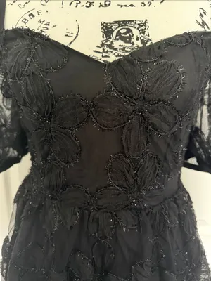 Black Embroidered Puff thumbnail 10