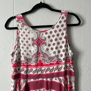 Umgee Womens Tank Dress Large Handkerchief Hem Paisley Floral Cottagecore Boho thumbnail 8