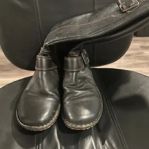 Black Leather Buckle Boots thumbnail 7