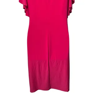 Lauren Ralph Lauren Pink V-Neck Ruched Midi‎ Dress Special Occasion Evening 10 thumbnail 8
