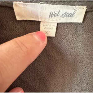 Wet Seal Army green boho blouse thumbnail 4