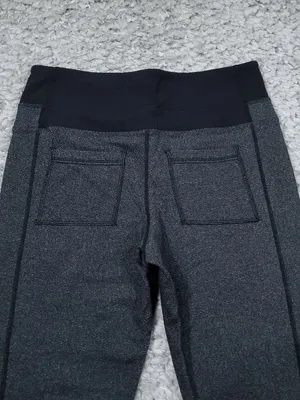 Lululemon Sequence Pants Luon Bootcut Black Gray Back Pockets Women's size 8 thumbnail 3