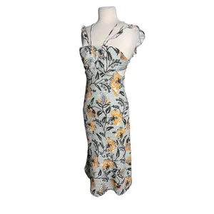 ANTHROPOLOGIE Women’s Boho Linen Blend Printed Halter Slim Midi Dress thumbnail 7