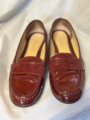 Polo by Ralph Lauren Women's Burgundy Patent Leather Loafers thumbnail 4