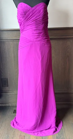 Alfred Angelo Strapless purple Ruched Sweetheart Gown 8 thumbnail 1