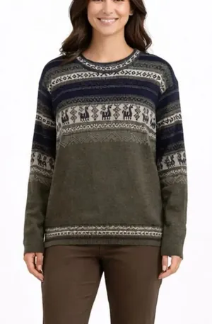 Yarina Alpaca Vintage Cotton Blend crewneck sweater M thumbnail 1
