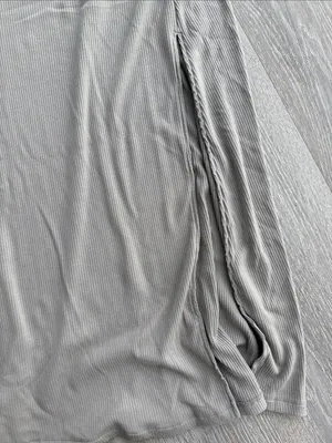 Aritzia Wilfred Neutral Midi Ribbed Dress with Side Slit thumbnail 3