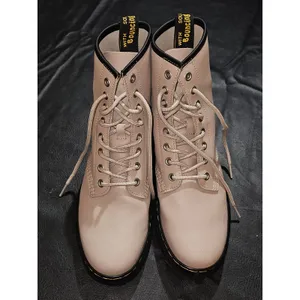 Dr Martens Taupe Zavala Combat Boots Mens 8‎ Womens 9 thumbnail 3
