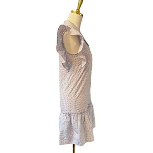 The Shirt by Rochelle Behrens Hillary Dress XS Pastel Gingham Ruffle Sleeve thumbnail 4