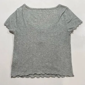 Aeropostale OG Tee Collection Gray Henley Baby Tee Size M Y2K Lettuce Trim thumbnail 4