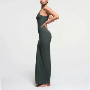 Skims Nwt Soft Lounge High Neck Tank Dress - Deep Sea Xxs ( Sold Out) thumbnail 3