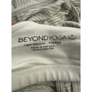 Beyond Yoga Women Liner Tank Relaxed‎ Fit Top White Striped Small thumbnail 5