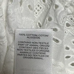 Lucky Brand White Eyelet Crop Top Button Front Square Neck Women's‎ Size L thumbnail 4