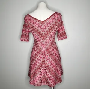 Free People Medium Pink Floral Babydoll Mini Dress Flowy Boho Print NWT thumbnail 4