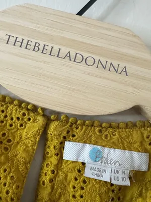 Boden Hallie Broderie Eyelet mustard yellow Sleeveless Top 10 thumbnail 3