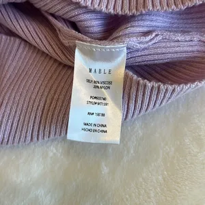 Light Purple Knit Short Sleeve Top thumbnail 4