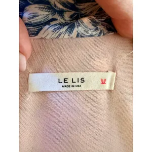 Le Lis Soft Pink with Blue and White Floral Pattern Summer Dress thumbnail 6