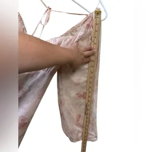 Lulu's Lovely Poise Light Pink Floral Tie Back Long Sleeve Mini Dress,Size XL thumbnail 8