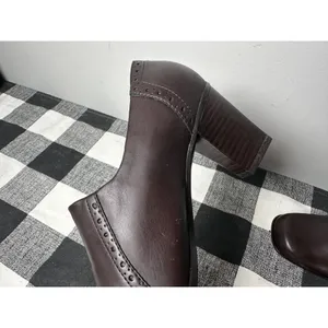 New Liz Baker Shoes Womens 8 M Slip On Pumps‎ Brown Heels Rounded Square Toe thumbnail 11
