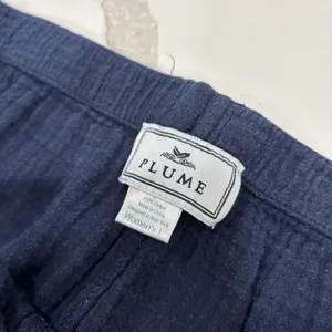 Petite Plume Pants Womens Size Large Navy Gauze Drawstring Cotton thumbnail 4