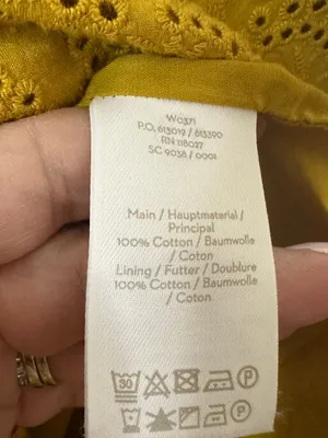 Boden Hallie Broderie Eyelet mustard yellow Sleeveless Top 10 thumbnail 8