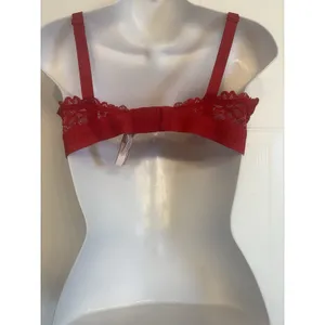 Victoria's Secret‎ Bralette Women Medium Red Lace Logo Band Unlined Wireless NEW thumbnail 5