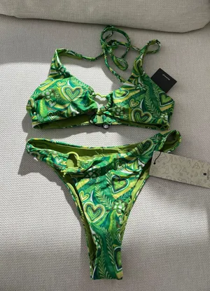 Black Bough Swim Thea Zooted Green Bikini Swim Set thumbnail 4