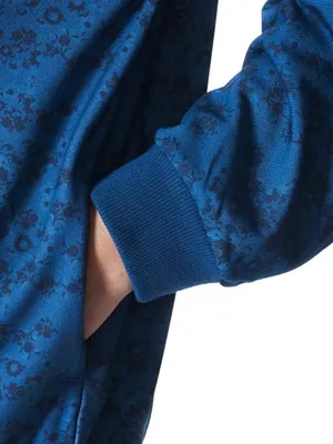 Adidas x Farm Rio - Borbomix Blue Sweatshirt with Pink Trefoil and Ornate Yoke thumbnail 3