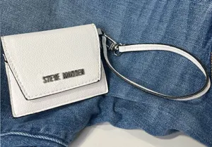 STEVE MADDEN Credit Card/ID Wallet with Wrist Strap White-OS thumbnail 1