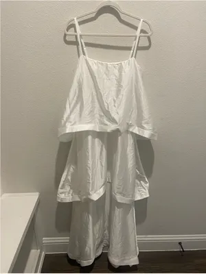 NWOT Show Me Your Mumu Ella Tiered Maxi Dress size XL white ivory satin thumbnail 6