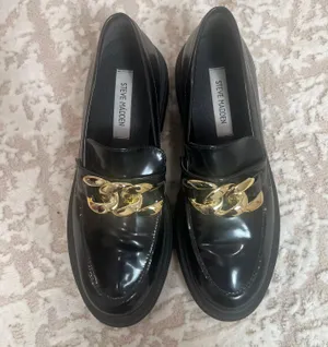Steve Madden Gold Chain Lug Sole Loafers thumbnail 3