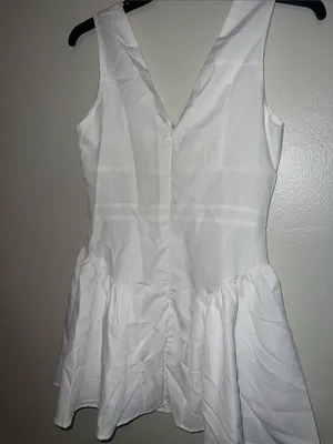 Corset Cute Bow Decor V-Neck A-Line Ruffle Mini Dress, Vacation, Date, Romantic thumbnail 10