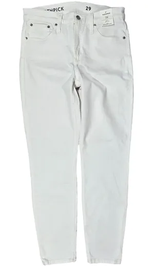 J.Crew 9" Toothpick Skinny Jeans White Size 29 B3584 SP22‎ Ankle Denim thumbnail 1